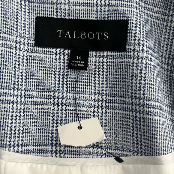 NWT Talbots spring Glen load blazer blue white sz 16 - Picture 5 of 8